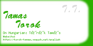 tamas torok business card